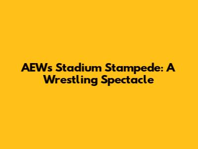 AEW's Stadium Stampede: A Wrestling Spectacle