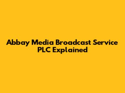 Abbay Media Broadcast Service PLC Explained