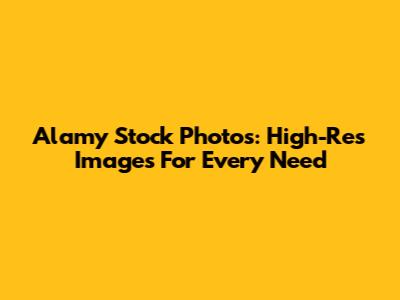 Alamy Stock Photos: High-Res Images For Every Need
