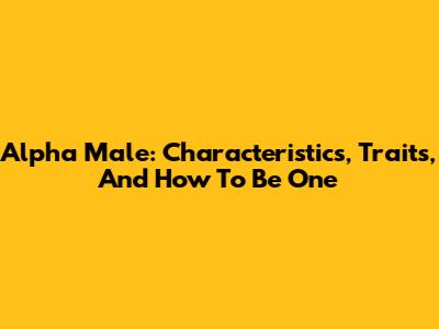 Alpha Male: Characteristics, Traits, And How To Be One