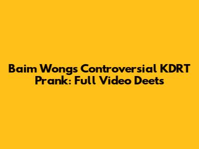 Baim Wong's Controversial KDRT Prank: Full Video Deets