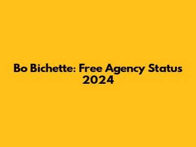 Bo Bichette: Free Agency Status 2024