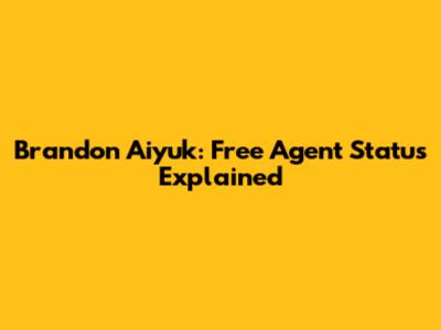Brandon Aiyuk: Free Agent Status Explained