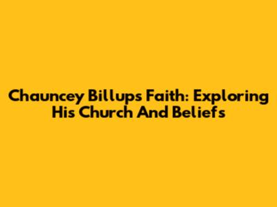 Chauncey Billups' Faith: Exploring His Church And Beliefs