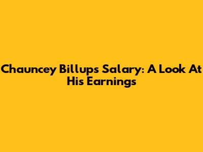 Chauncey Billups' Salary: A Look At His Earnings