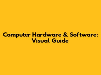 Computer Hardware & Software: Visual Guide