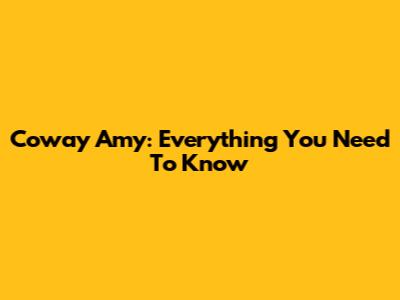 Coway Amy: Everything You Need To Know