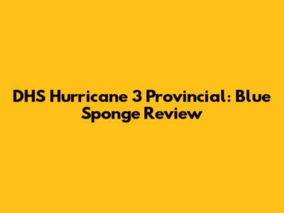 DHS Hurricane 3 Provincial: Blue Sponge Review
