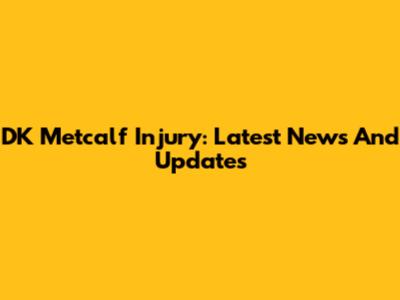 DK Metcalf Injury: Latest News And Updates