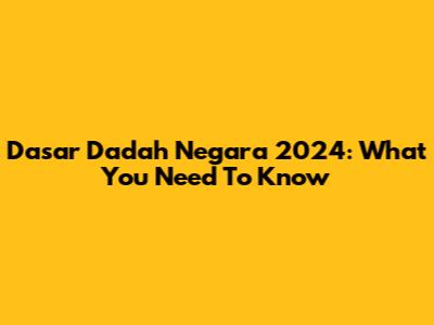 Dasar Dadah Negara 2024: What You Need To Know