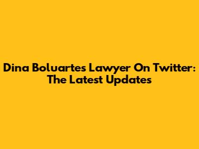 Dina Boluarte's Lawyer On Twitter: The Latest Updates