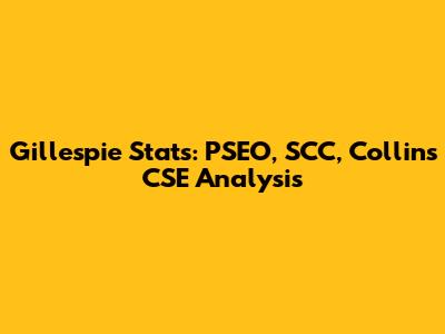 Gillespie Stats: PSEO, SCC, Collins CSE Analysis