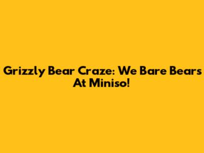 Grizzly Bear Craze: We Bare Bears At Miniso!