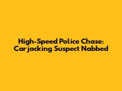 High-Speed Police Chase: Carjacking Suspect Nabbed