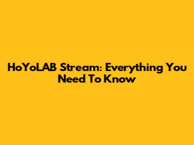 HoYoLAB Stream: Everything You Need To Know