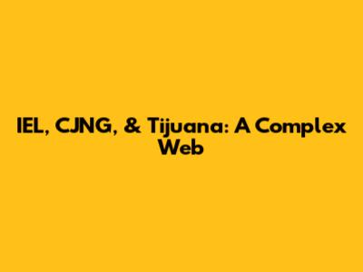 IEL, CJNG, & Tijuana: A Complex Web