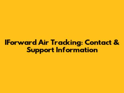 IForward Air Tracking: Contact & Support Information