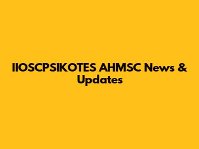 IIOSCPSIKOTES AHMSC News & Updates