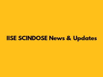 IISE SCINDOSE News & Updates