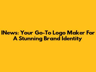 INews: Your Go-To Logo Maker For A Stunning Brand Identity