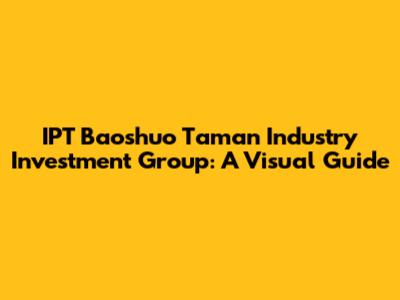 IPT Baoshuo Taman Industry Investment Group: A Visual Guide