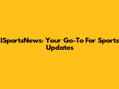 ISportsNews: Your Go-To For Sports Updates