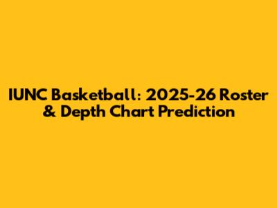 IUNC Basketball: 2025-26 Roster & Depth Chart Prediction