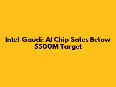Intel Gaudi: AI Chip Sales Below $500M Target