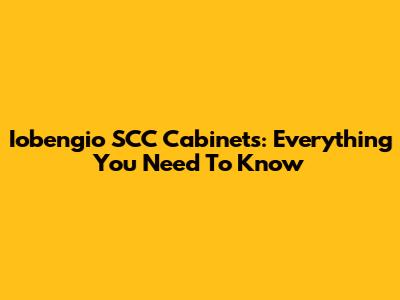 Iobengio SCC Cabinets: Everything You Need To Know