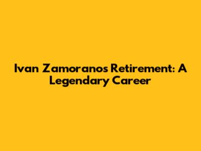 Ivan Zamorano's Retirement: A Legendary Career