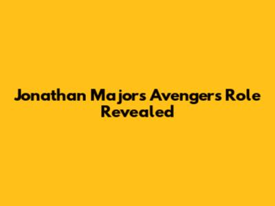 Jonathan Majors' Avengers Role Revealed