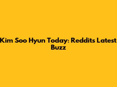 Kim Soo Hyun Today: Reddit's Latest Buzz