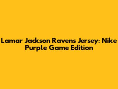 Lamar Jackson Ravens Jersey: Nike Purple Game Edition