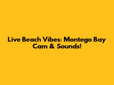 Live Beach Vibes: Montego Bay Cam & Sounds!
