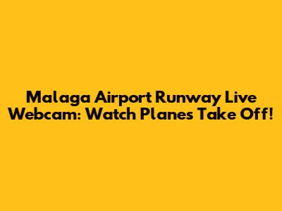 Malaga Airport Runway Live Webcam: Watch Planes Take Off!