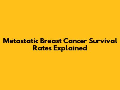 Metastatic Breast Cancer Survival Rates Explained