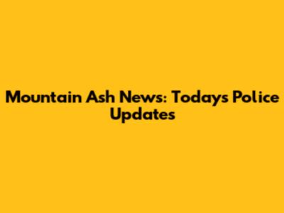 Mountain Ash News: Today's Police Updates