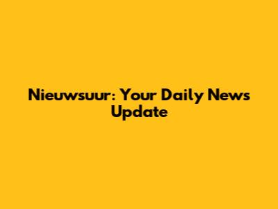 Nieuwsuur: Your Daily News Update