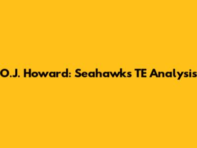 O.J. Howard: Seahawks TE Analysis