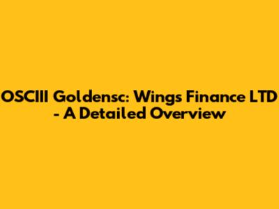 OSCIII Goldensc: Wings Finance LTD - A Detailed Overview