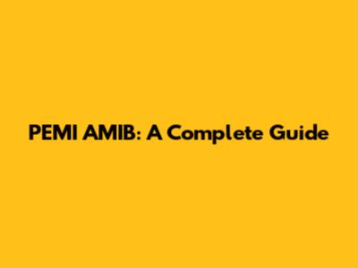 PEMI AMIB: A Complete Guide