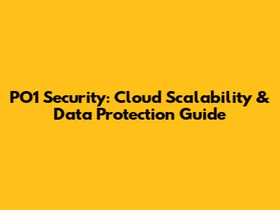 PO1 Security: Cloud Scalability & Data Protection Guide