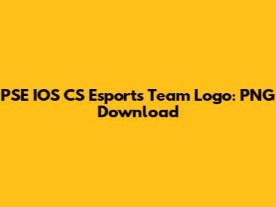 PSE IOS CS Esports Team Logo: PNG Download