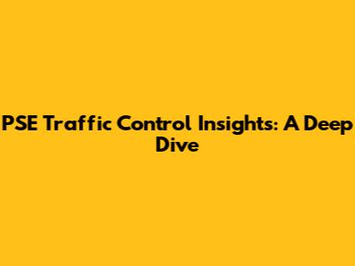 PSE Traffic Control Insights: A Deep Dive