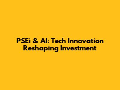 PSEi & AI: Tech Innovation Reshaping Investment