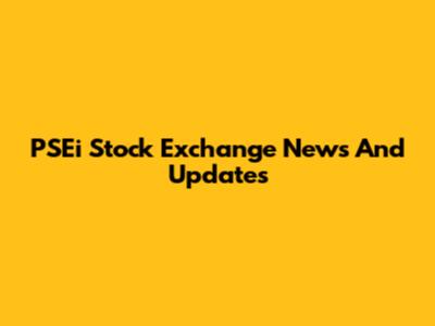 PSEi Stock Exchange News And Updates