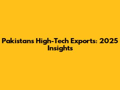 Pakistan's High-Tech Exports: 2025 Insights