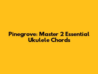 Pinegrove: Master 2 Essential Ukulele Chords