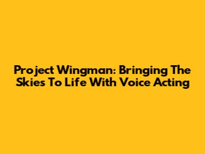 Project Wingman: Bringing The Skies To Life With Voice Acting