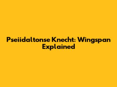 Pseiidaltonse Knecht: Wingspan Explained